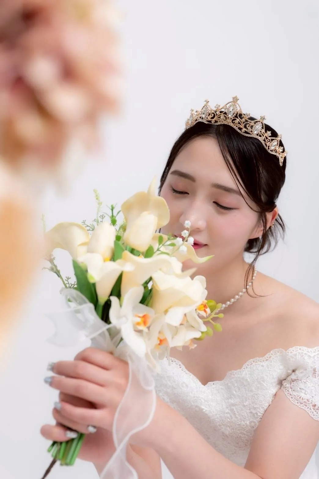 ティアラをつけた花嫁様